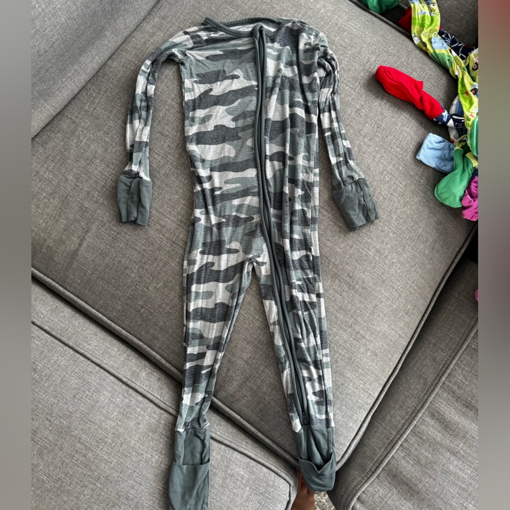 Little Sleepies Gray Camouflage Kids Pajamas